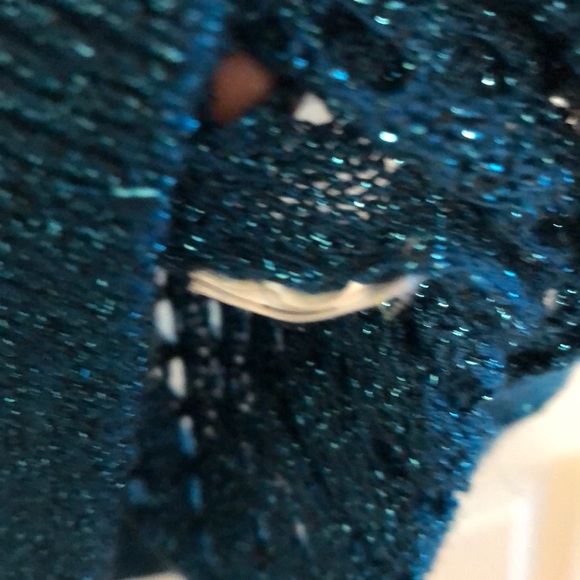 Express 3/4 Sleeve Metallic Tunic Sweater - Picture 7 of 8